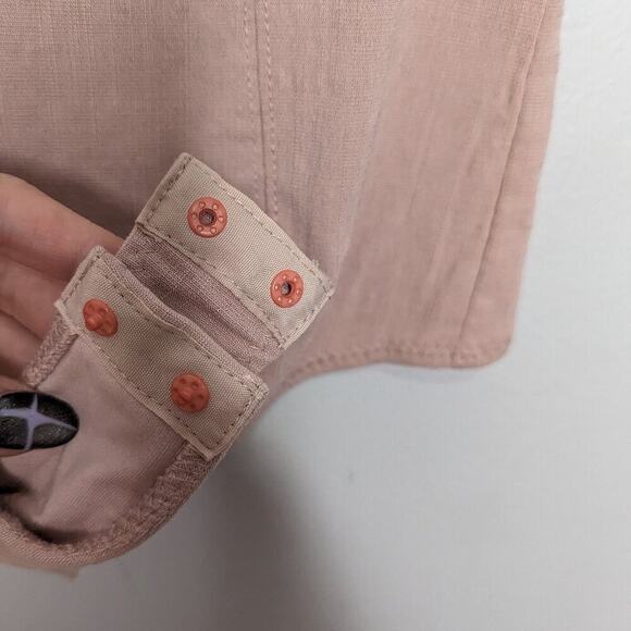 Free People Blush Pink Cap Sleeve Deep Conversation Thong Bodysuit V-Neck Size S - Picture 8 of 8